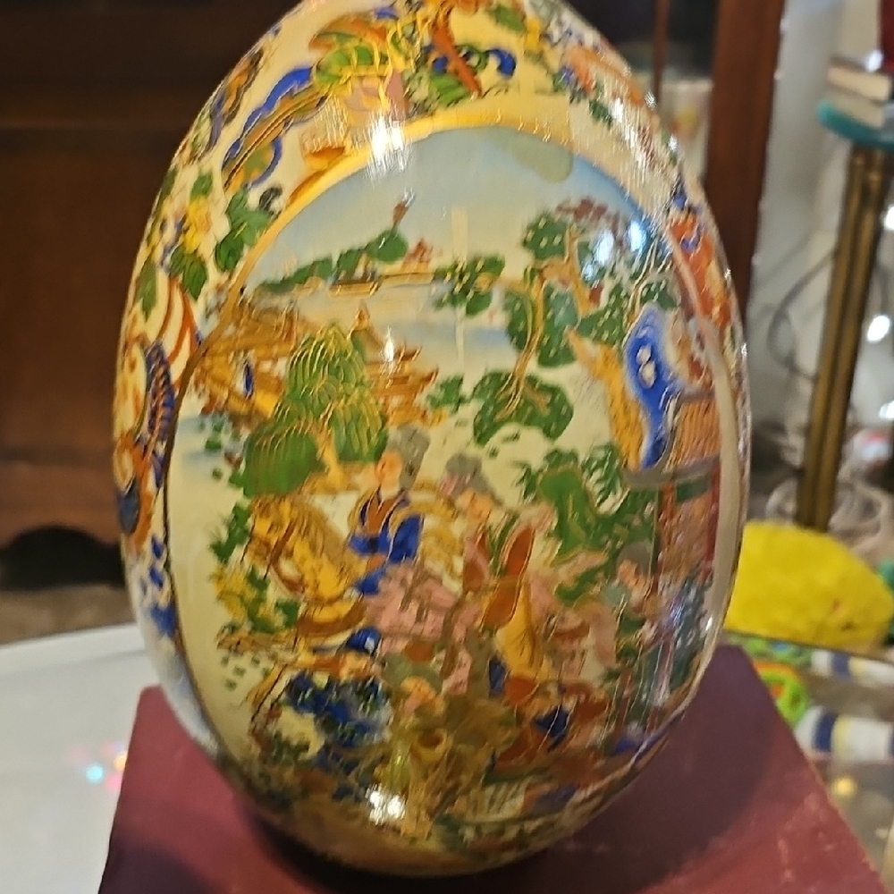 Handcrafted Decorative Egg with Intricate Design